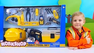 Мастер Даник и детский рабочий инструмент Children's toy tool and little Master Danik