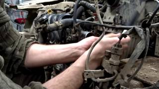 Чистка механической дроссельной заслонки Toyota Probox  1 NZ