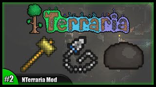Epic Hammer! Chain Knife! || Let's Play N Terraria Mod (Modded Terraria 1.2.4) [Episode 2]