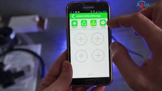 Демонстрация работы светильника Aquafall AK 60 с WiFi модулем