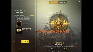 PUBG MOBILE - TOP 50 SEVER UP RANK CONQUEROR SEASON 5 !!!