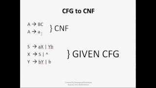 Automata Theory : Context Free Grammar (CFG) to Chomsky Normal Form (CNF) part 2