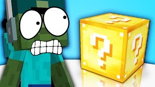 ЗОМБИ ЖОРИК Против ЛАКИ БЛОКОВ В Майнкрафт ~ ЖИЗНЬ ЗОМБИ В MINECRAFT как нубас ломает 1000 лаки блок
