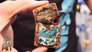 Zippo Lighter Restoration, Harley Davidson edition gold plated