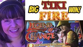LEGEND OF CHANG'E BONUS AND TIKI FIRE BIG WIN