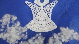 "РОЖДЕСТВЕНСКИЙ АНГЕЛ" Ч- 1 Аппликация Application "CHRISTMAS ANGEL" Crochet