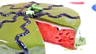 Watermelon Cake Recipe スイカケーキ 青汁 グラサージュケーキ Summer Recipes