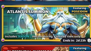 Empires and Puzzles. 1x30  Atlantis pull, Poseidon finally comes out for me.