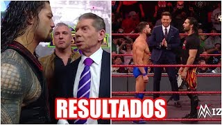 RESULTADOS DE WWE RAW 12 DE MARZO DE 2018 - ROMAN REIGNS SUSPENDIDO
