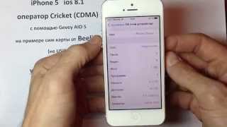 Разблокировка iPhone 5, ios 8.1, (CDMA модель, Cricket), Gevey AIO на примере (Beeline)