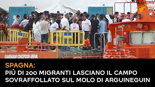 Spagna: più di 200 migranti lasciano il campo sovraffollato sul molo di Arguineguin