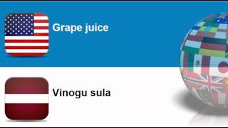 Learn Latvian = Topic = Fruit and vegetable juices