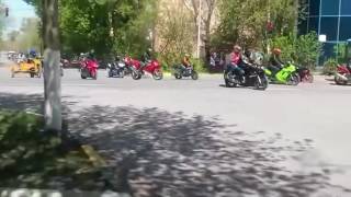 Train runs over multiple bikers