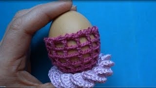 Crochet Ester egg Пасхальное яйцо как сделать подставку