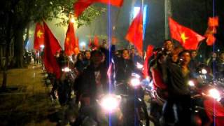 Soccer Game Celebration in Hanoi, Vietnam