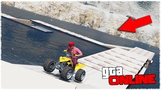 ЭТО ЗИМНИЙ ТРИАЛ НА КВАДРОЦИКЛЕ И СЕКРЕТНЫЙ ОБЪЕЗД ПО НАД БЕРЕГОМ В GTA ONLINE