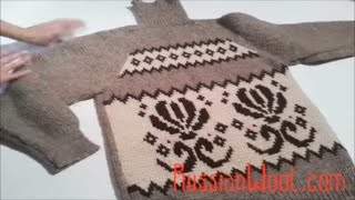 Мужской свитер из грубой шерсти