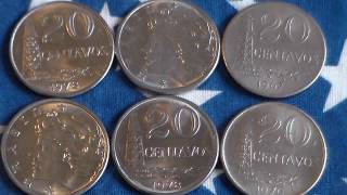 20 Centavos 1967 a 1979. O porquê destas moedas serem diferentes! Mauro C.de Jesus