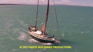 Yacht Lady Traquair Off The Waimakariri River Bar, New Zealand