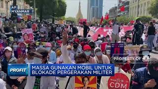 Ribuan Pendemo Tolak Kudeta Myanmar