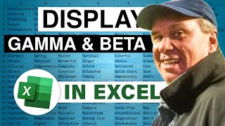 Excel Show Symbols For Gamma And Beta - 2497