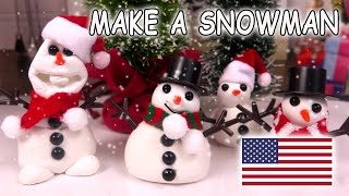How to make a snowman with play dough ????????