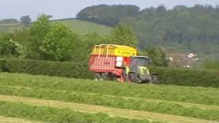 Claas Tractor with Pottinger Torro silager