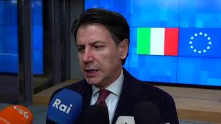 Punto stampa del Presidente Conte a Bruxelles