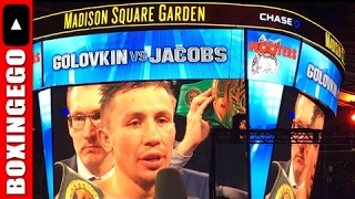 GENNADY "GGG" GOLOVKIN FULL FIGHT AFTERMATH IMMEDIATE REACTION AFTER BEATING DANIEL JACOBS
