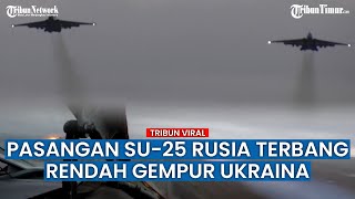 Jet Tempur Su-25 Luncurkan Rudal Pada Ketinggian Rendah, Benteng Pasukan Ukraina Porak-Poranda