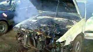 destruction derby car explodes