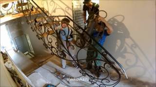 Кованая лестница без косоура. Часть 6