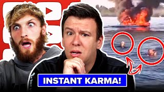 INSTANT KARMA! Logan Paul, "Boat Bigots", US Worker Shortage Explained, Mayweather, & More News