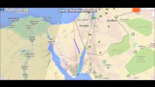 Metrojet Flight #7K9268 Final track over Egypt