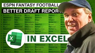 Better ESPN Fantasy Draft Recap In Excel Free Download - 2426