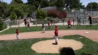 Rupert hits an out of the park T ball home run!
