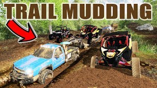 TOWING THROUGH MUDDY TRAILS & RIPPING THE TOYS FOR THANKSGIVING SPECIAL | FARMING SIMULATOR 2017