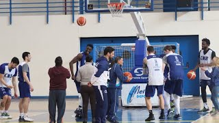 Visita del Centro Gámez Morón al entrenamiento del Melilla Baloncesto