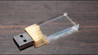 木とレジンのUSBメモリの作り方 How to make wood and epoxy USB memory.