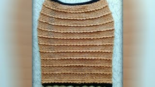 Как связать юбку крючком. how to knit crochet skirt