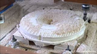 3D CNC milling plywood horn speaker