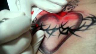 Tatoo Sagrado Coração de Cristo peitoral