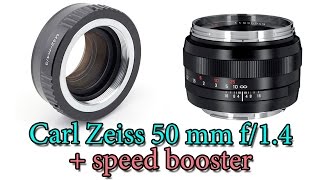 CARL ZEISS 50mm f/1.4 Planar T + speed booster (panasonic gh3)