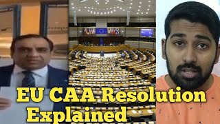 EU Parliament CAA resolution | Explained | Tamil | Siddhu Mohan