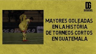 Goleadas Históricas en Torneos Cortos (Guatemala)