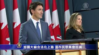 加国大麻合法化上路 温市民众集会抗议(加拿大_毒品)