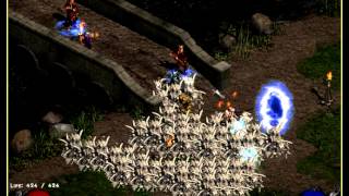 Diablo II: PvP - Barb Vs Nec Golem (Classic)
