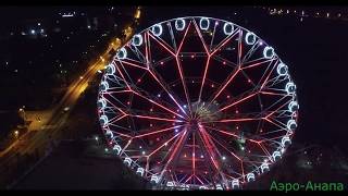 Въезд в Анапу ночью. и бонусом колесо.