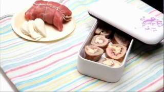 Bien déjeuner dans ma boîte - Petits rouleaux de veau à l'italienne