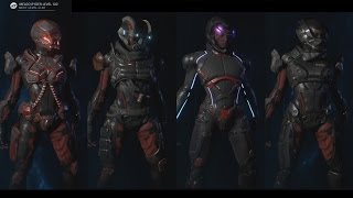 Mass Effect Andromeda - Armors and Outfits (Armor Crafting Exhibition)